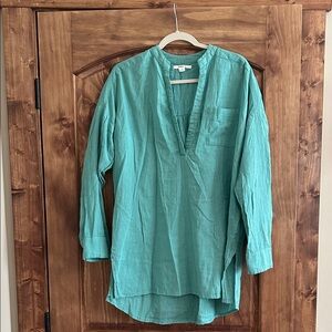 O'Neill Teal Linen Swimsuit Cover